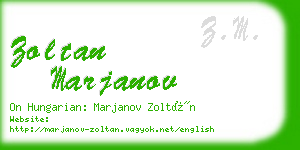 zoltan marjanov business card